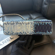 Load image into Gallery viewer, Chanel denim patchwork bag medium with silver hdw