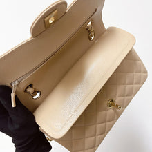 Load image into Gallery viewer, Chanel beige caviar small classic flap gold hdw, 2024