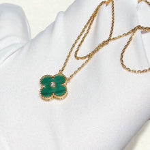 Load image into Gallery viewer, Rare Van Cleef & Arpels (VCA) 2013 rare green malachite diamond holiday pendant, 18k gold