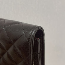 Load image into Gallery viewer, Chanel microchip black caviar WOC, wallet on chain, with gold hardware