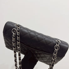 Load image into Gallery viewer, Chanel black caviar medium classic flap, silver hdw, 30 series