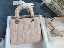 Load image into Gallery viewer, Lady Dior small pink with gold hdw