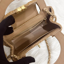 Load image into Gallery viewer, Chanel 26C Raffia Large Kelly, with gold hdw