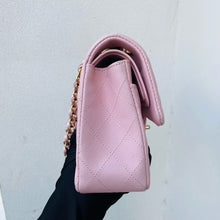 Load image into Gallery viewer, Chanel classic flap small pink 22b caviar with light gold hdw