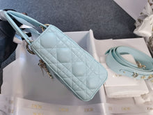 Load image into Gallery viewer, Lady Dior small blue Cannage lambskin, with gold hdw. 2024