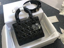 Load image into Gallery viewer, Lady Dior small black with diamond quilted leather