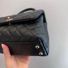 Load image into Gallery viewer, Chanel black coco handle small, gold hdw