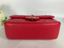 Load image into Gallery viewer, Chanel red / pink mini lambskin, gold hdw