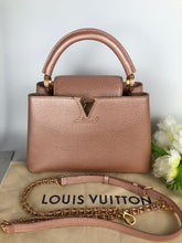 Load image into Gallery viewer, Louis Vuitton pink pearl capucines BB in taurillon leather