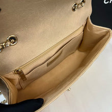 Load image into Gallery viewer, Chanel chevron beige medium statement flap