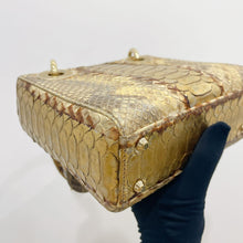 Load image into Gallery viewer, Lady Dior rare exotic snakeskin mini, gold hdw.
