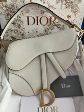 Load image into Gallery viewer, Dior saddle bag latte, grained calfskin, gold hdw
