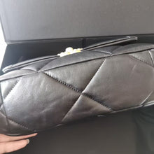 Load image into Gallery viewer, Chanel small black lambskin 19, with mixed gold hdw, unused