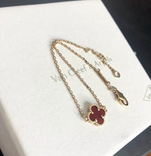 Load image into Gallery viewer, Van Cleef & Arpels red carnelian sweet Alhambra bracelet, rose gold hdw
