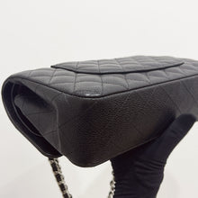 Load image into Gallery viewer, Chanel black caviar medium classic flap, silver hdw, 30 series