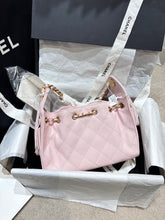 Load image into Gallery viewer, Chanel 26p light pink caviar mini 25 bag, gold hdw
