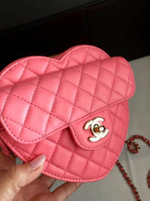 Load image into Gallery viewer, Chanel Pink 22s CC in love lambskin large heart bag