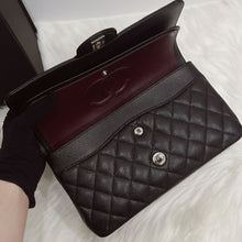 Load image into Gallery viewer, Chanel black caviar medium classic flap, silver hdw, 30 series