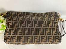 Load image into Gallery viewer, Fendi Mia Tobacco Zucca Print Canvas Large Flap Shoulder Bag