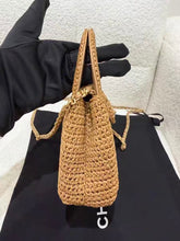 Load image into Gallery viewer, Rare Chanel Kelly raffia, bnib with gold hdw