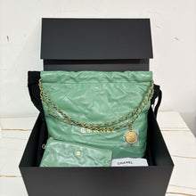 Load image into Gallery viewer, Chanel 22 small green with gold hdw