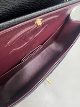 Load image into Gallery viewer, Chanel black medium caviar classic flap, gold hdw 28 series