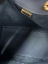 Load image into Gallery viewer, Chanel small blue suede 25 bag, gold hdw