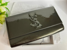 Load image into Gallery viewer, YSL Saint Laurent Olive green patent leather Belle De Jour clutch