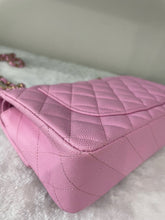 Load image into Gallery viewer, Chanel pink small caviar classic flap, gold hdw.
