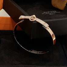 Load image into Gallery viewer, Hermes CDC 18K rose gold bangle with diamonds, SH