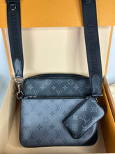 Load image into Gallery viewer, Louis Vuitton men’s trio messenger monogram eclipse