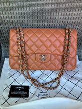 Load image into Gallery viewer, Chanel caramel caviar jumbo, silver hdw