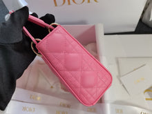 Load image into Gallery viewer, Lady Dior mini pink with gold hdw