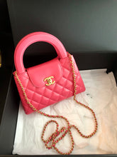 Load image into Gallery viewer, Chanel kelly dark pink fushia, gold hdw