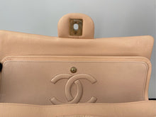 Load image into Gallery viewer, 23S Chanel light beige caviar medium classic flap, gold hdw.