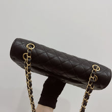 Load image into Gallery viewer, Chanel medium black caviar classic flap, gold hdw 28 series