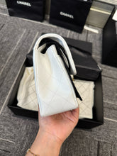 Load image into Gallery viewer, Chanel small white caviar flap, gold hdw