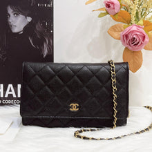 Load image into Gallery viewer, Chanel black caviar woc, gold hdw, with magnetic closure.