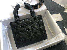 Load image into Gallery viewer, Lady Dior small black with diamond quilted leather