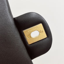 Load image into Gallery viewer, Chanel black mini lambskin, 20cm with top handle and gold hdw