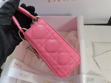 Load image into Gallery viewer, Lady Dior mini pink with gold hdw