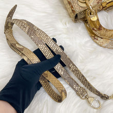 Load image into Gallery viewer, Lady Dior rare exotic snakeskin mini, gold hdw.