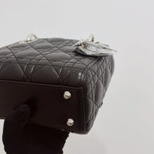 Load image into Gallery viewer, Lady Dior Black mini cannage lambskin with silver hdw