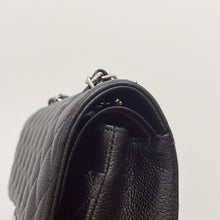 Load image into Gallery viewer, Chanel black caviar medium classic flap, silver hdw, 30 series