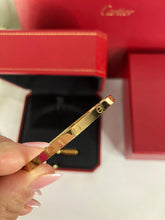 Load image into Gallery viewer, Cartier gorgeous, slim, yellow gold, love bangle, size 15