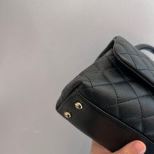 Load image into Gallery viewer, Chanel black coco handle small, gold hdw