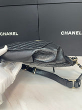 Load image into Gallery viewer, Chanel belt bag black, glazed calfskin with gold hdw