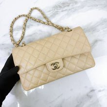 Load image into Gallery viewer, Chanel pearl beige medium caviar, with gold hdw
