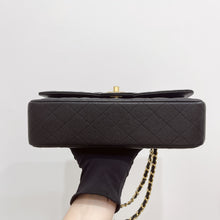 Load image into Gallery viewer, Chanel medium black caviar classic flap, gold hdw 28 series