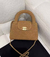 Load image into Gallery viewer, Rare Chanel Kelly raffia, bnib with gold hdw